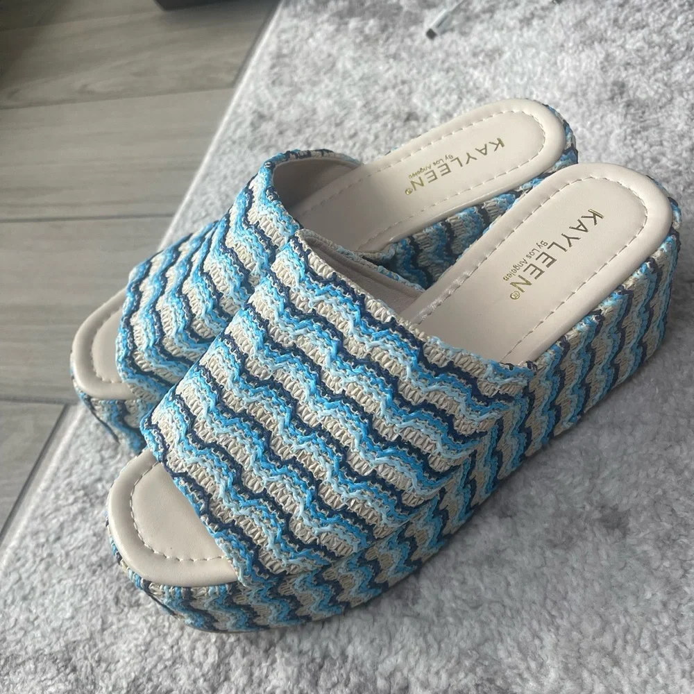 NWOT | Blue Wedges - Picture 5 of 9